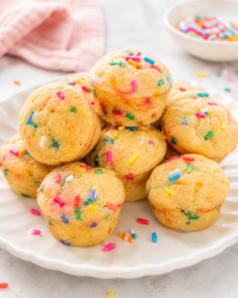 Gluten-Free Birthday Cake Protein Mini Muffins